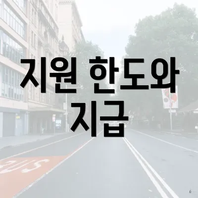 지원 한도와 지급