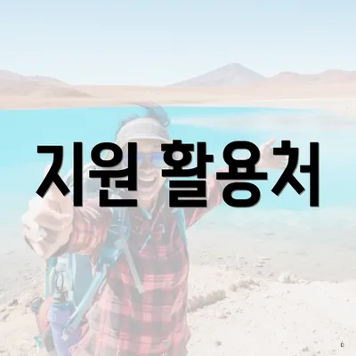 지원 활용처