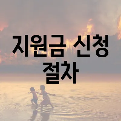 지원금 신청 절차