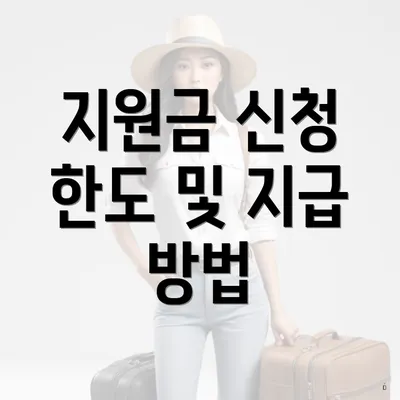 지원금 신청 한도 및 지급 방법