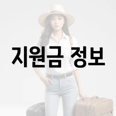 지원금 정보