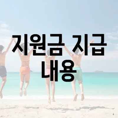 지원금 지급 내용