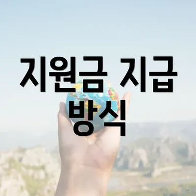 지원금 지급 방식