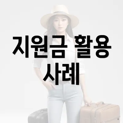 지원금 활용 사례
