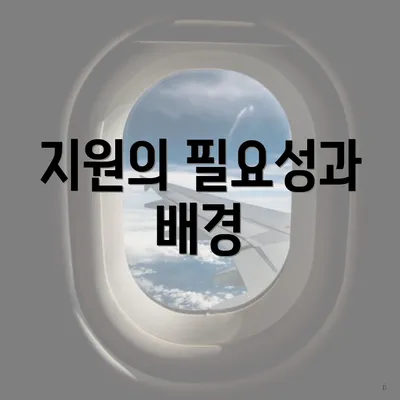 지원의 필요성과 배경