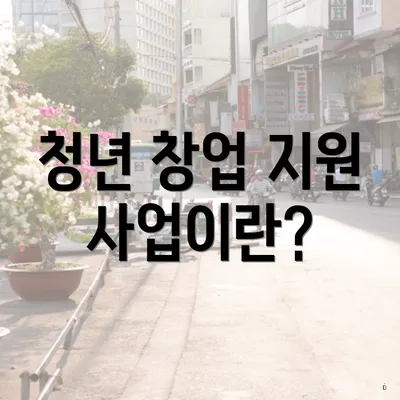 청년 창업 지원 사업이란?