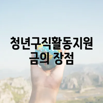 청년구직활동지원금의 장점