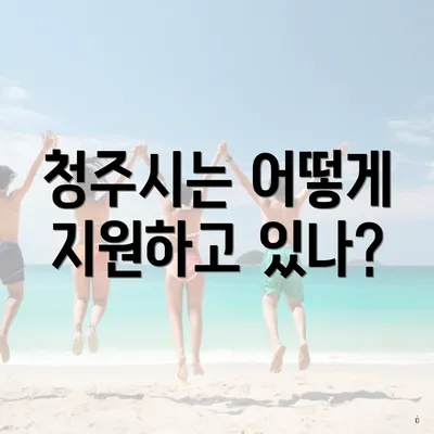 청주시는 어떻게 지원하고 있나?