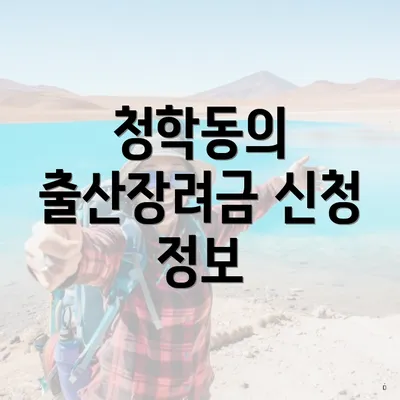 청학동의 출산장려금 신청 정보