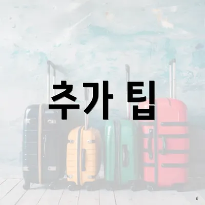 추가 팁
