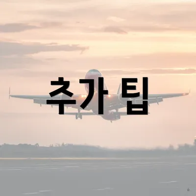 추가 팁
