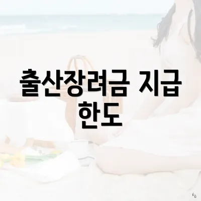 출산장려금 지급 한도