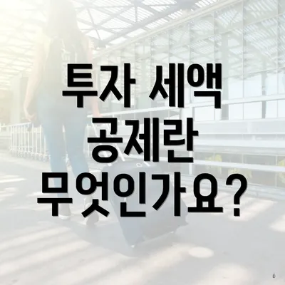 투자 세액 공제란 무엇인가요?