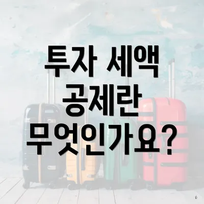 투자 세액 공제란 무엇인가요?