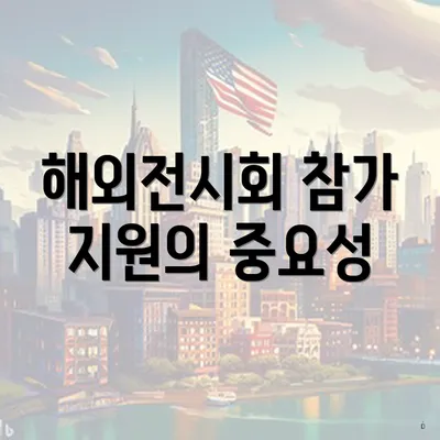 해외전시회 참가 지원의 중요성