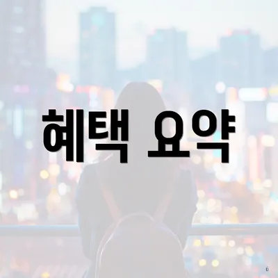 혜택 요약