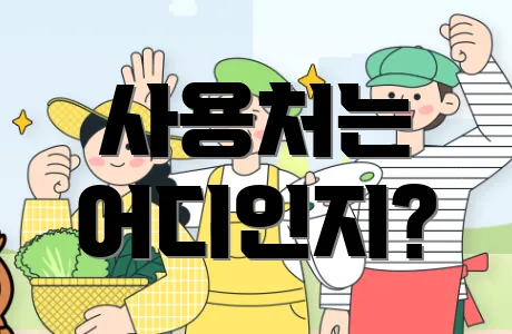 사용처는 어디인지?