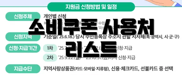소비쿠폰 사용처 리스트