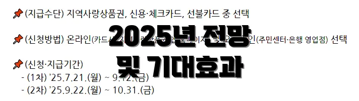 2025년 전망 및 기대효과