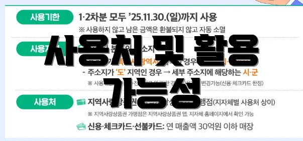 사용처 및 활용 가능성