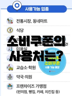 소비쿠폰의 사용처는?