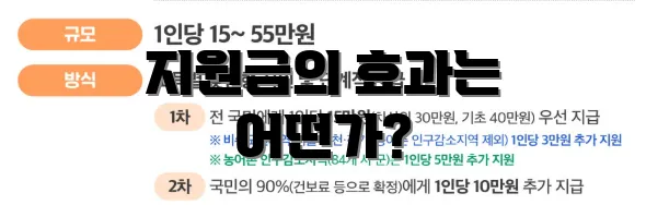 지원금의 효과는 어떤가?