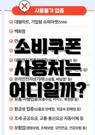 소비쿠폰 사용처는 어디일까?
