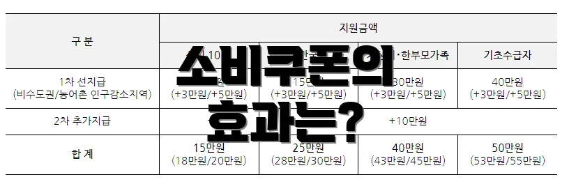 소비쿠폰의 효과는?