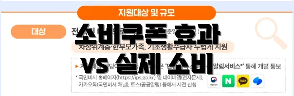 소비쿠폰 효과 vs 실제 소비