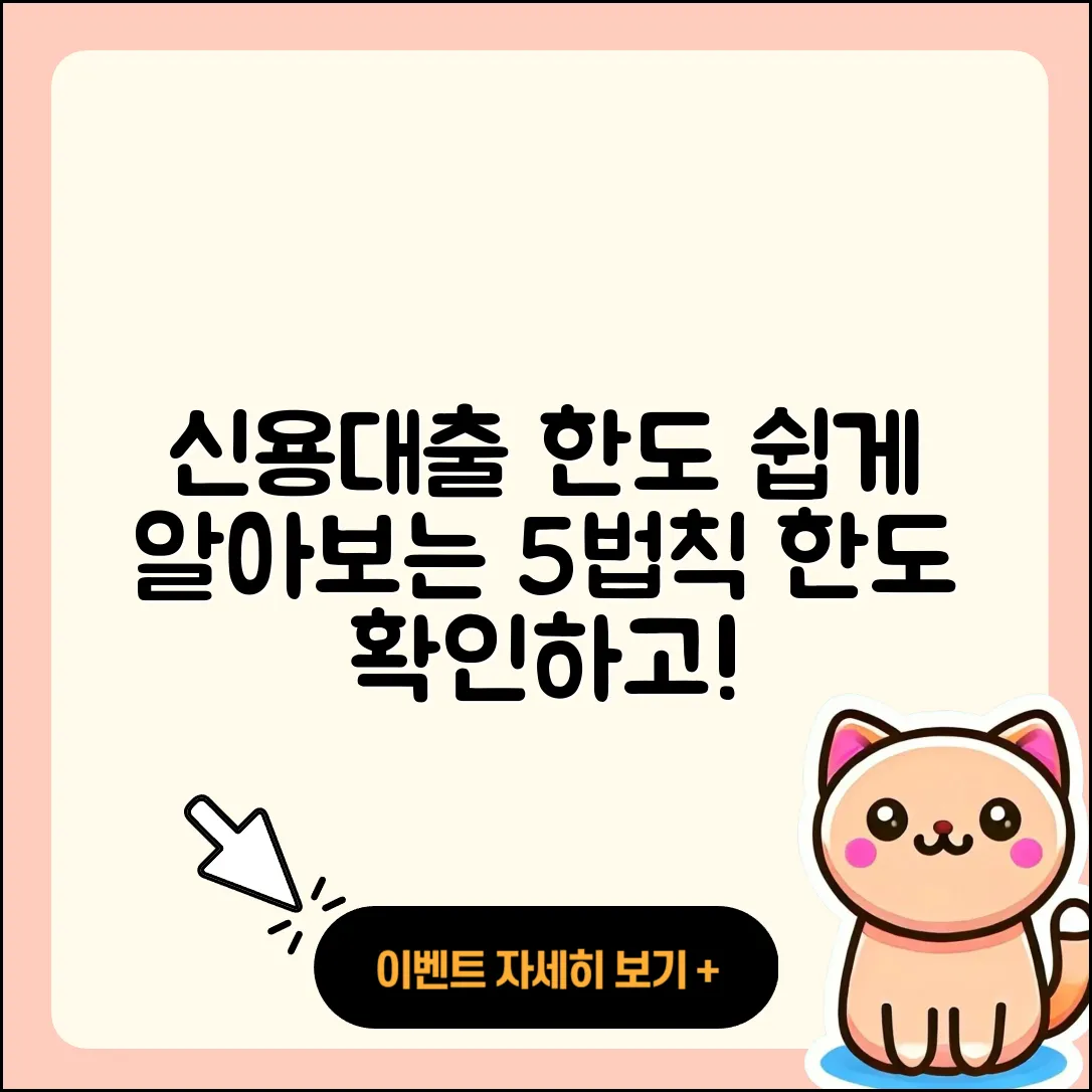 신용대출 한도 쉽게 알아보는 5가지