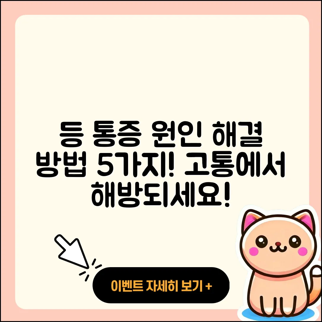 등 통증의 원인과 해결 방법 5가지