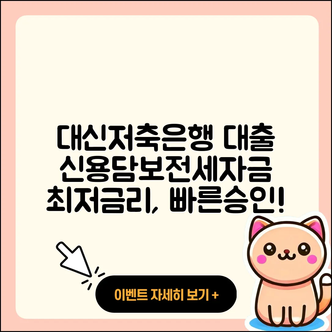 대신저축은행 신용대출 예적금담보대출 | 주택담보대출 | 심사 | 필요서류 | 기간 | 준비서류 | 동차담보대출 | 자동차할부대출 | 전세자금대출 | 전문직대출 | 대학생대출 | 담보대출 | 카드론 | 절차 | 승인 | 조건 | 부동산담보대출 | 햇살론 | 상환 | 계산기 | 이자 | 신혼부부대출 | 거절 | 금리 | 2025