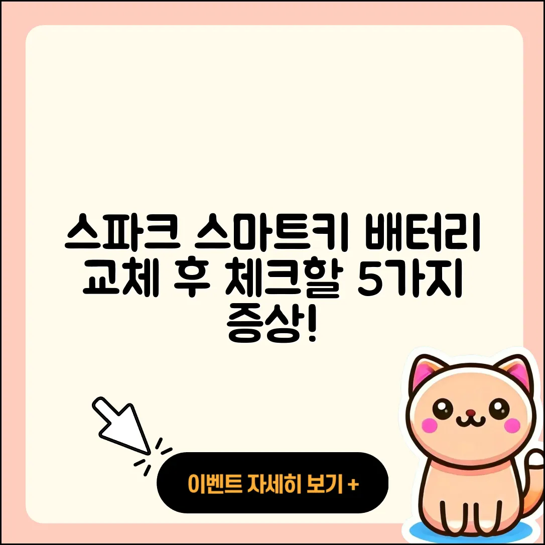 쉐보레 스파크 스마트키 배터리 교체 후 체크할 5가지 증상