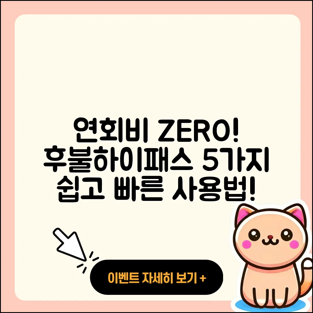연회비없는 후불하이패스카드 사용법 5가지