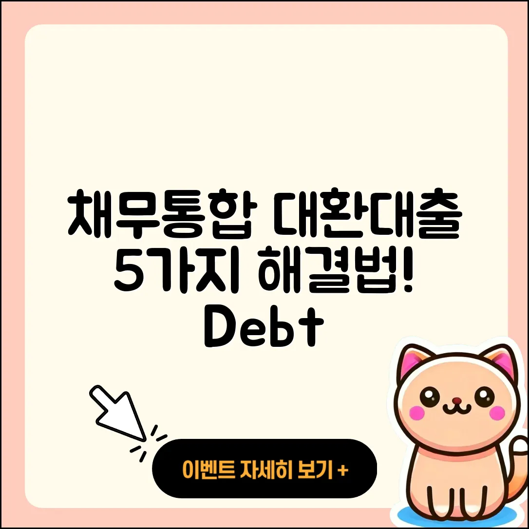 채무통합대환대출로 해결하는 5가지 방법
