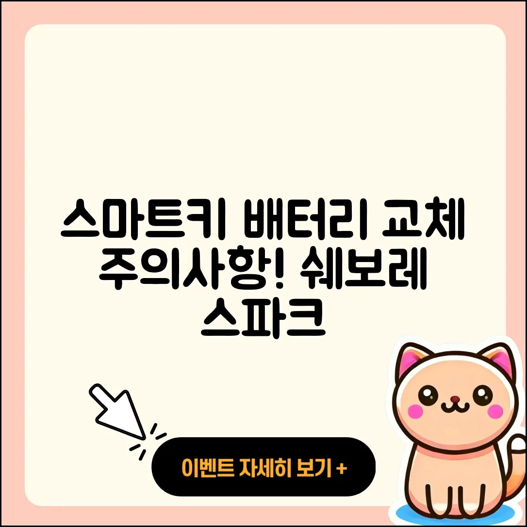 스마트키 배터리 교체 5가지 주의사항 쉐보레 스파크