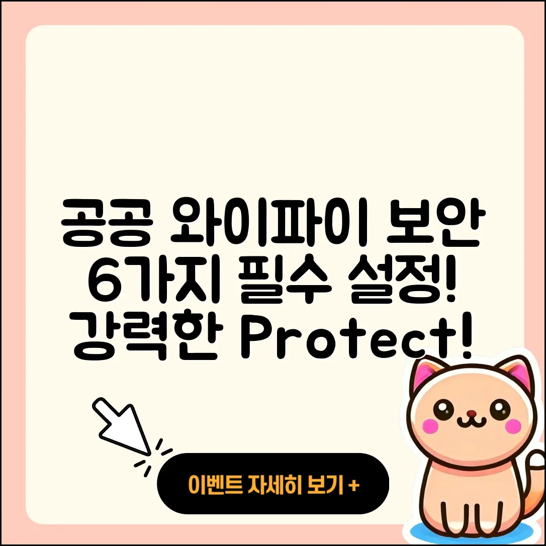 공공 와이파이 연결 후 6가지 보안 설정