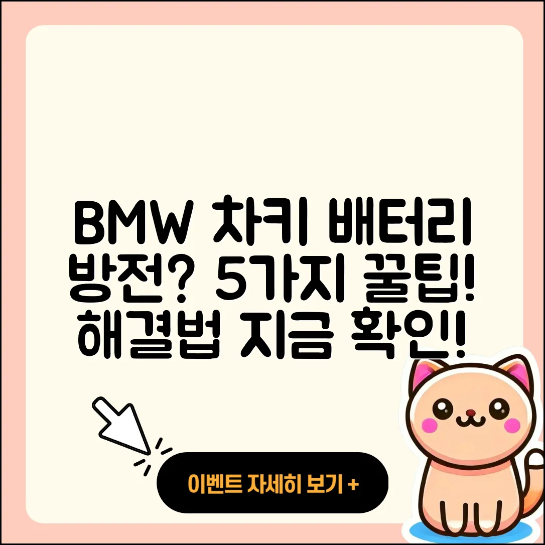 BMW 차키 배터리 방전 대처법 5가지