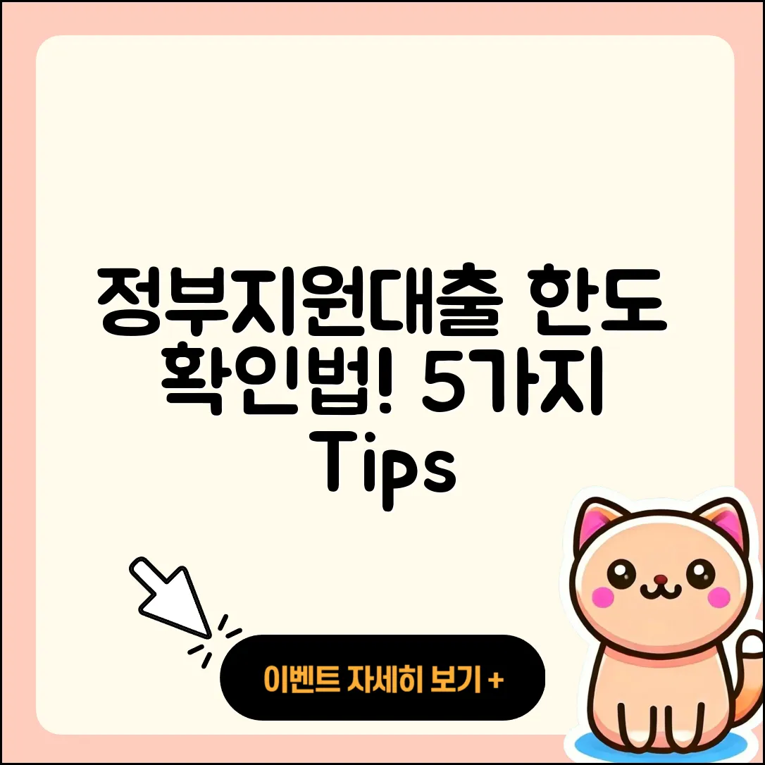 정부지원대출 한도 확인하는 5가지 방법