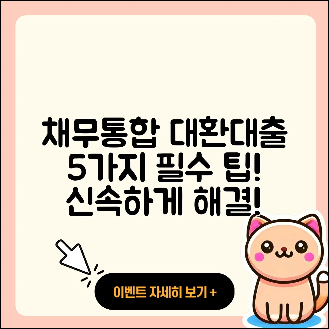 채무통합대환대출로 해결하는 5가지 팁