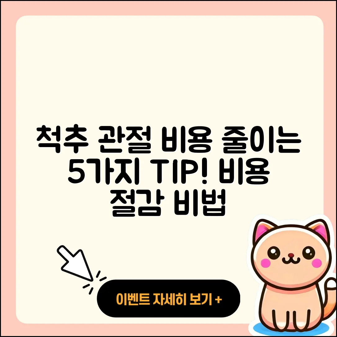 척추 관절 비용 줄이는 5가지 팁