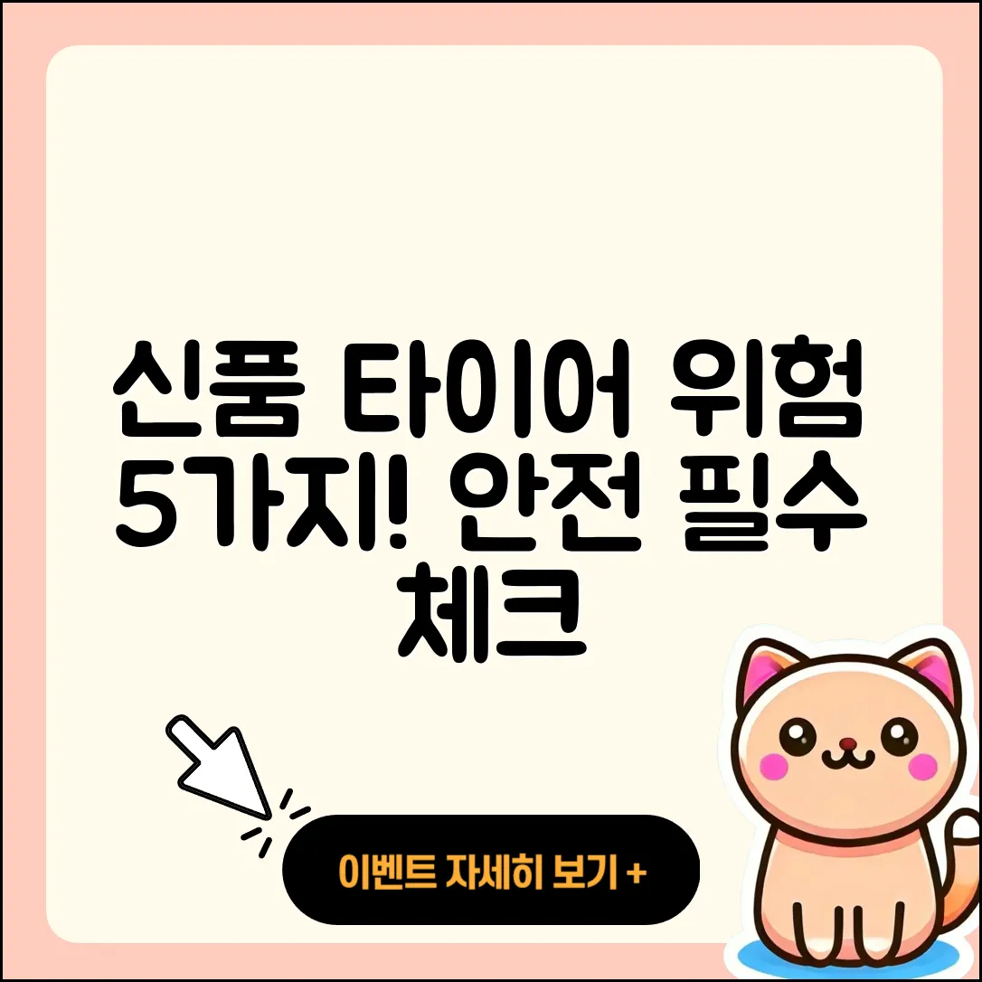 신품 타이어 위험 5가지 알아두기