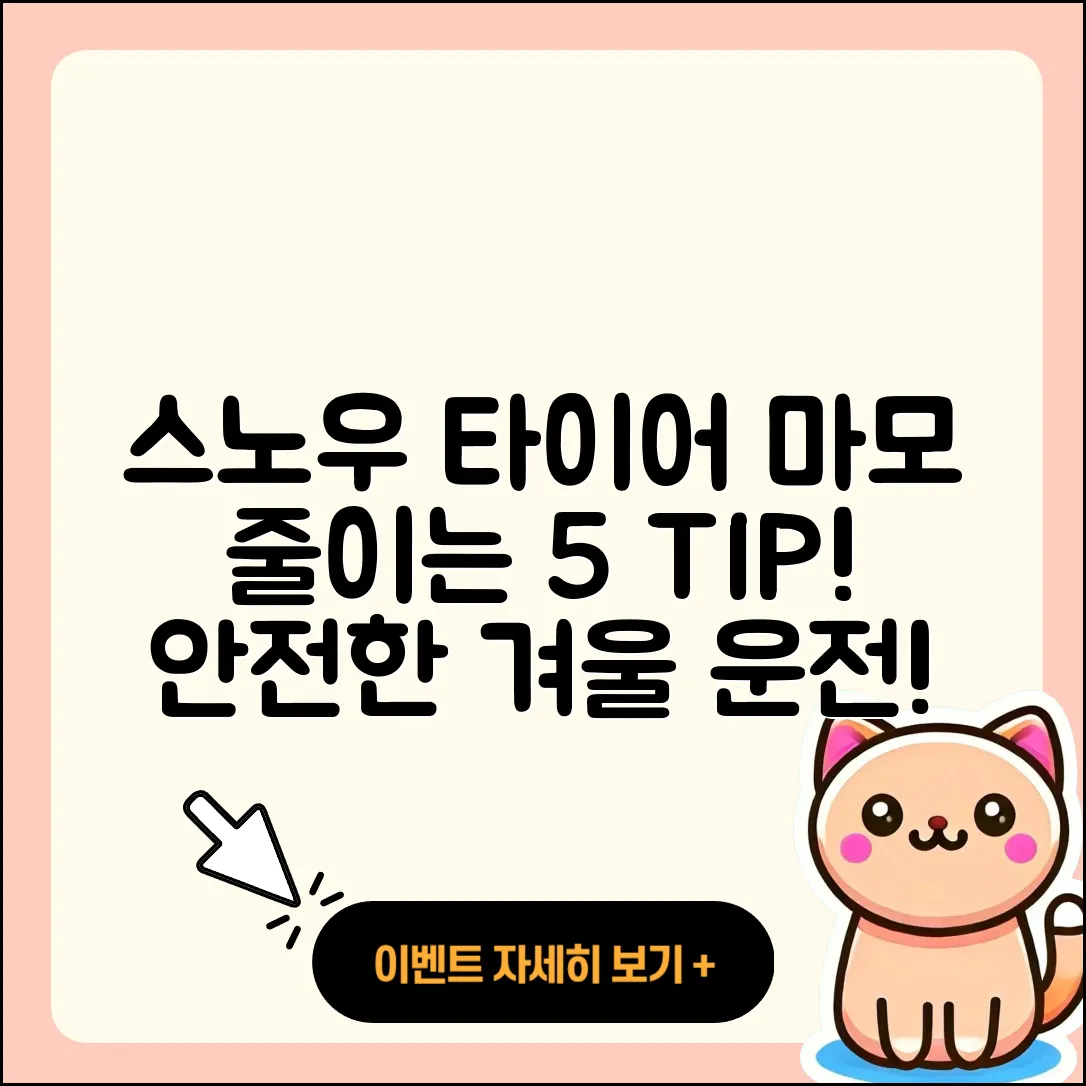 스노우 타이어 마모를 줄이는 5가지 팁