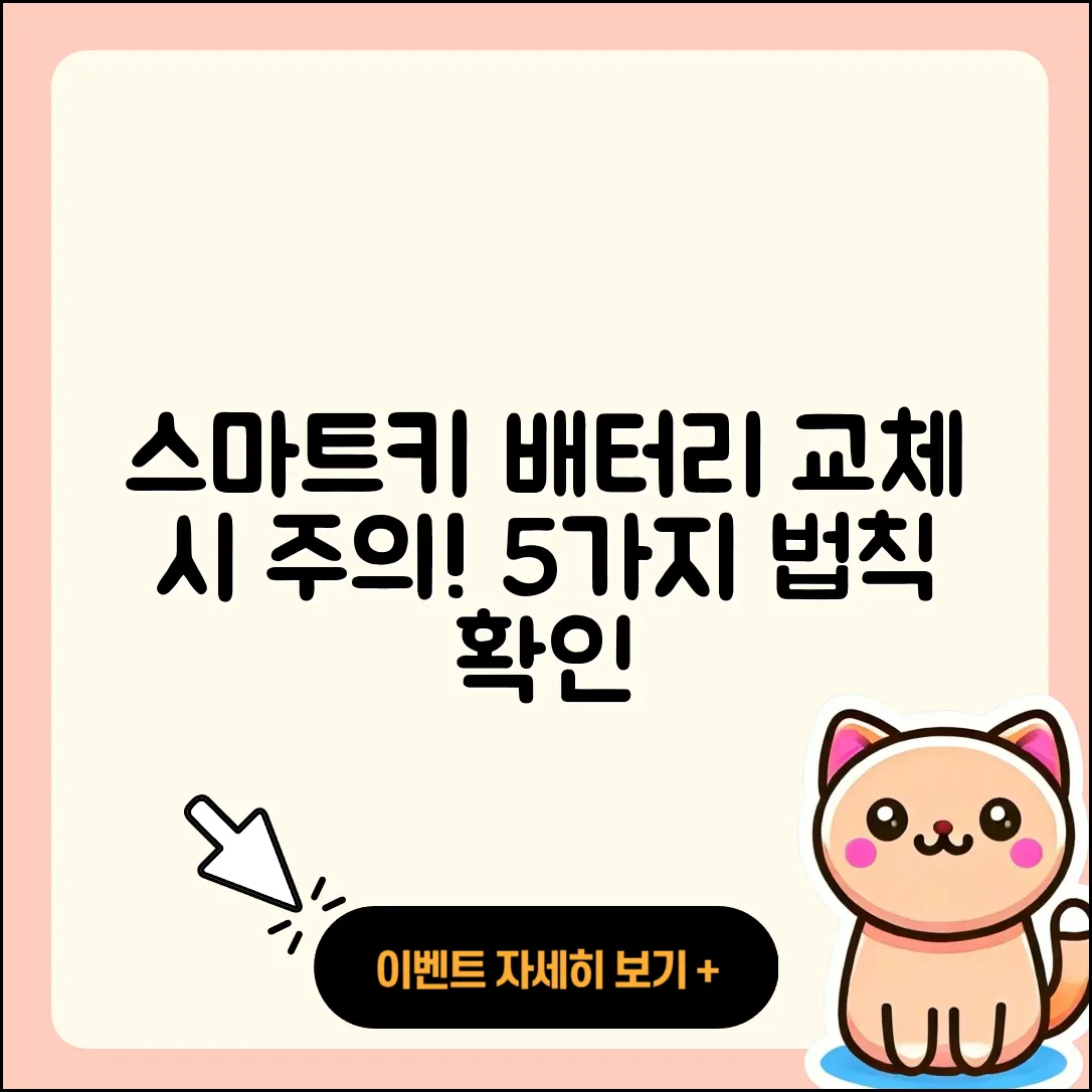 스마트키 배터리 교체 시 주의할 5가지 법칙