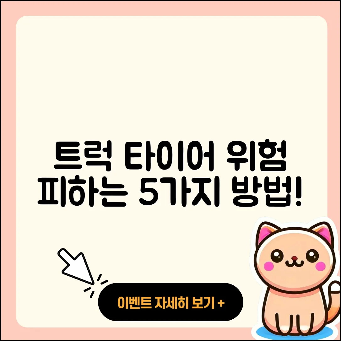 트럭 타이어 위험 피하는 5가지 방법